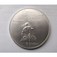 Канада 5 долларов 1976г  Монреаль 76.