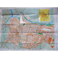 3 карты: Турин (65х50 см), его окрестности (60х40) и область Пьемонт (70х60)