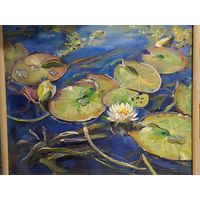 "Кувшинки" живопись маслом 50х60 см