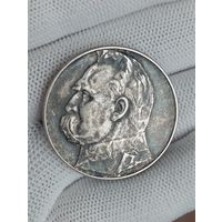 10 злотых Пилсудский 1937г.Состояние!