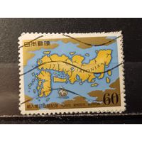 Япония, 1985. Карта Японии, 16 век