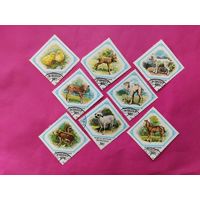 Монголия. Домашние животные. ( 8 марок ) 1982 года. 3-12.