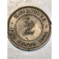 Mauritius 2 cents 1920
