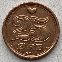 Дания 25 эре 1990 г.