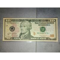 10 долларов США. 2017г (Звездная)