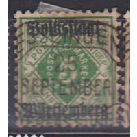 Вюртемберг Германия 1919 год Лот 11 С НАДПЕЧАТКОЙ