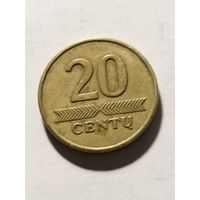 Литва 20 центов 1998