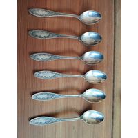 Ложки чайные Пламя, мельхиор. Кольчугино СССР