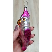 Елочные игрушки, стекло, попугай