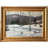 Жолток В.К " Март",1960 г. Холст, масло. Размер 54,5х77 см.