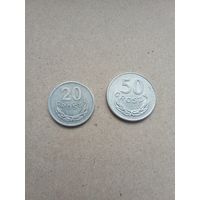 Польша 20,50 грошей 1976,1986 г. Хорошее состояние!!!