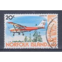[2215] Норфолк 1980. Авиация.Самолет. Гашеная марка.