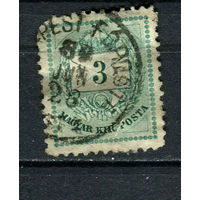 Венгрия - 1881 - Письмо 3К (перф. 11 1/2) - (есть тонкое место) - [Mi.22A] - 1 марка. Гашеная.  (Лот 27EP)-T2P4