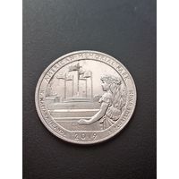 США 25 центов 2019 г. D - Американский Мемориальный Парк