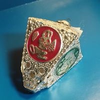 Елочная новогодняя игрушка СССР Фонарик из набора Бременские музыканты