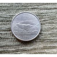 Werty71 США 1 квотер 25 центов 2005 Западная Вирджиния Мост