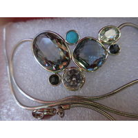 КОЛЬЕ SWAROVSKI ИЗ 90-Х. РЕДКОЕ. ОРИГИНАЛ 100%! ДЛИНА - 42-46,0 см. ВЕС - 15,9 ГРАММ