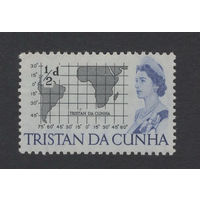 Тристан да Кунья /Tristan da Cunha 1965** Карта География Елизавета II