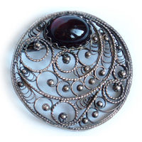 Брошь 1960-е годы СССР художественная скань