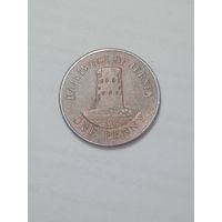 Джерси 1 пенни 1998 года .