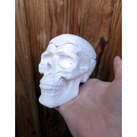Лот С 1 РУБЛЯ, без МЦ! много лотов! Гипсовая шкатулка череп небольшая под декор роспись