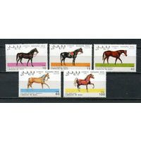 Сахара - 1993 - Лошади - (пятна на клее у ном. 100) - 5 марок. MNH.  (Лот 54Jp)-T4P26
