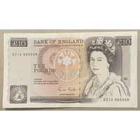 Банкнота 10 фунтов с 1988 по 1991 год. Великобритания.  главный кассир Г.М. Гиллом (G.M. Gill) НЕ БЫЛА В ОБОРОТЕ. Интересный номер.